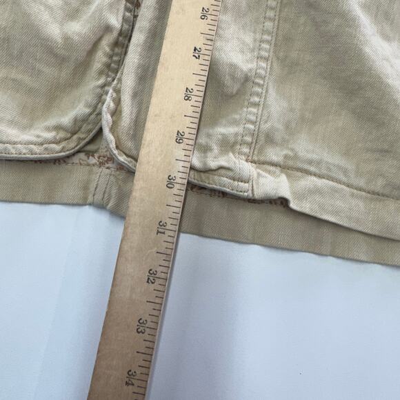 Pilcro Blazer Womens Large Tan Summer Relaxed Jacket Linen Cotton Blend - Picture 11 of 12